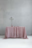 Linen Tablecloth in Dusty Rose Color