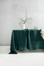 Linen Tablecloth in Emerald Green Color