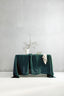 Linen Tablecloth in Emerald Green Color
