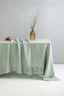 Linen Tablecloth in Sage Green Color
