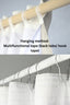 Linen Shower Curtain with Waterproof Liner and Multifunctional Tape