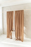Semi Sheer Linen Curtain in Came Brown with Rod Pocket