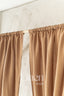 Semi Sheer Linen Curtain in Came Brown with Rod Pocket