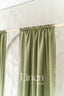 Semi Sheer Linen Curtain in Khaki Green with Rod Pocket 