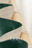 Semi Sheer Linen Curtain in Emerald Green with Back Tabs and Ceiling Track Tape