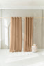 Semi Sheer Linen Curtain in Camel Brown with Grommets