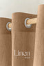 Semi Sheer Linen Curtain in Camel Brown with Grommets