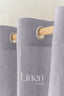 Linen Semi Sheer Curtains with Grommets in Light Grey Color
