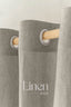 Semi Sheer Linen Curtain in Natural with Grommets 
