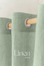 Semi Sheer Linen Curtain in Sage Green with Grommets