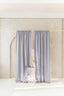 Linen Semi Sheer Curtains with Rod Pocket in Light Grey Color