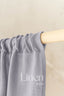 Linen Semi Sheer Curtains with Rod Pocket in Light Grey Color