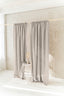 Semi Sheer Linen Curtain in Natural Light with Rod Pocket 