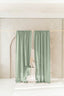 Semi Sheer Linen Curtain in Sage Green with Rod Pocket