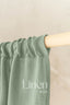 Semi Sheer Linen Curtain in Sage Green with Rod Pocket