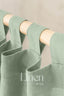 Semi Sheer Linen Curtain in Sage Green with Tab Top