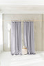Linen Semi Sheer Curtains with Tie Top in Light Grey Color
