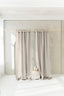 Semi Sheer Linen Curtain in Natural Light with Tie Top