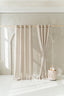 Semi Sheer Linen Curtain in Natural Light with Grommets
