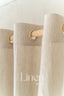 Semi Sheer Linen Curtain in Natural Light with Grommets