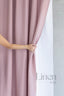 Dusty Rose Linen Shower Curtain with Waterproof Liner
