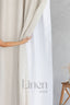 Natural Light Linen Shower Curtain with Waterproof Liner
