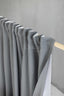 Linen Shower Curtain in Dark Gray with Multifunctional Tape