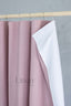 Linen Shower Curtain in Dusty Rose with Buttonholes