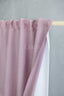 Linen Shower Curtain in Dusty Rose with Multifunction Tape