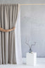 Waterproof shower curtain in natural color