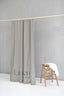 Linen Shower Curtain in Natural with Buttonholes