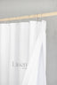 Linen Shower Curtain in White with Buttonholes