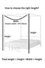 Canopy Bed Curtain Drapes measuring scheme